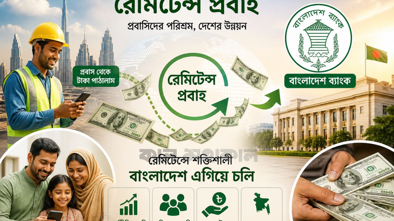 রেমিট্যান্সের জোয়ার: ৪ দিনেই এল ৪৫ কোটি ডলার