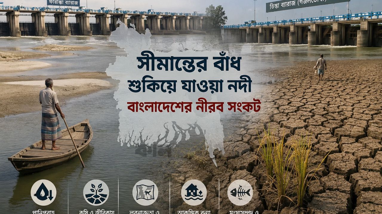 সীমান্তের বাঁধ, শুকিয়ে যাওয়া নদী এবং বাংলাদেশের নীরব সংকট