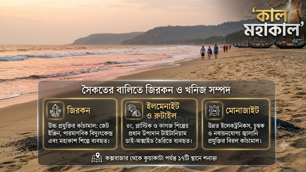 বাংলাদেশের সৈকতে জিরকন সহ মূল্যবান খনিজের উপস্থিতি