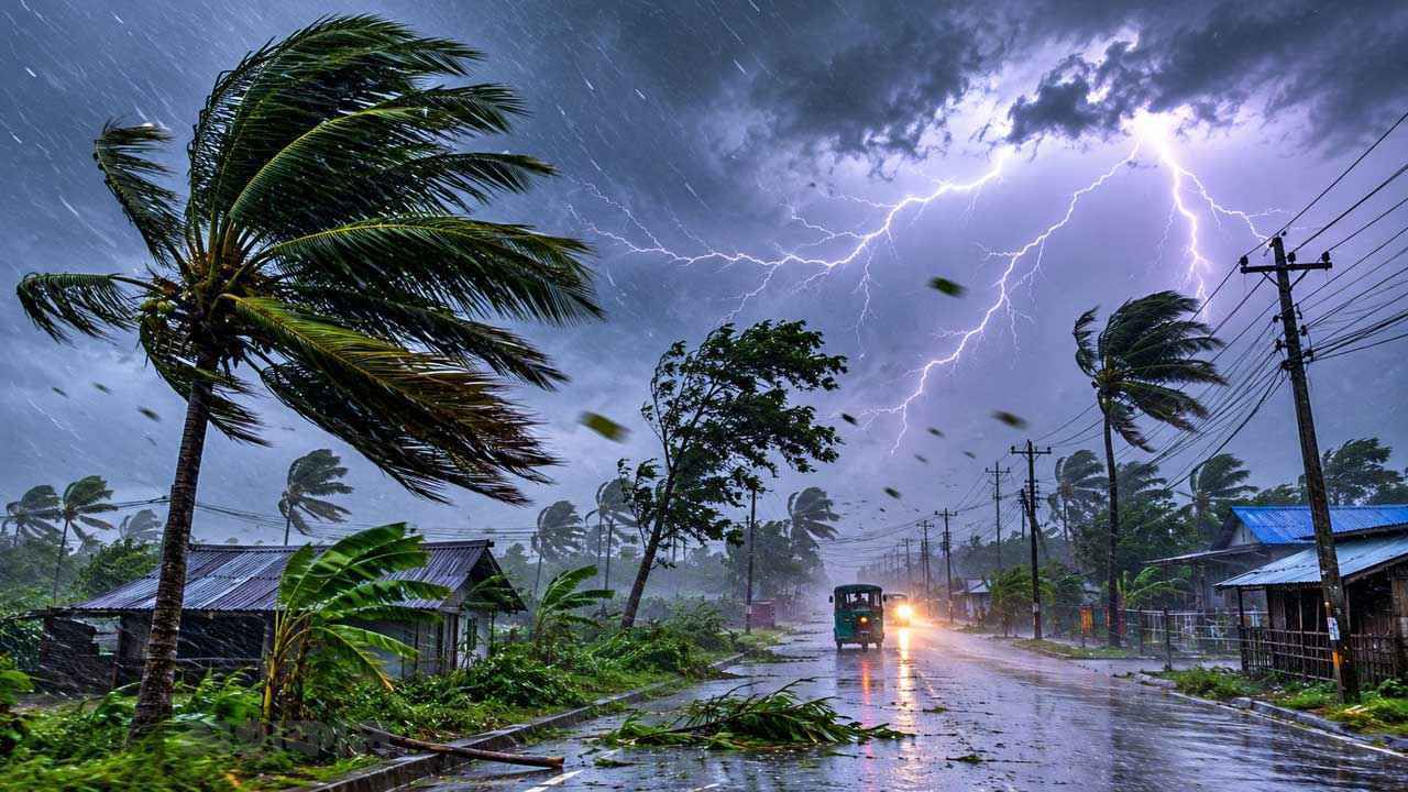 আট অঞ্চলে ঝড়-বৃষ্টির সতর্কতা, নদীবন্দরে ১ নম্বর সংকেত
